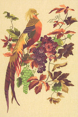haft płaski wzory - kwiaty i ptak2.jpg