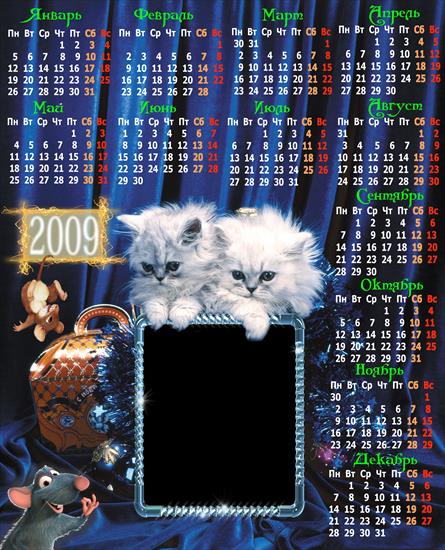  Ramki z Kalendarzem na 2009 rok - Kotiki-20092.png