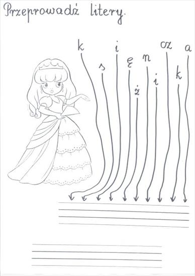 Ćwiczenia utrwalające litery - księżniczka - szyfrogram.bmp