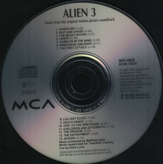 Alien 3 - Elliot Goldenthal 1992 Score - Disc.jpg