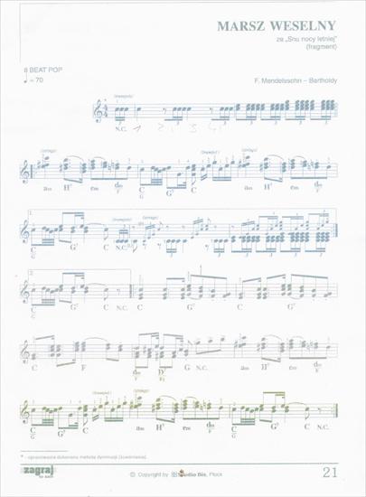 Nuty keyboard, gitara - Marsz Weselny Mendelssohna.jpg