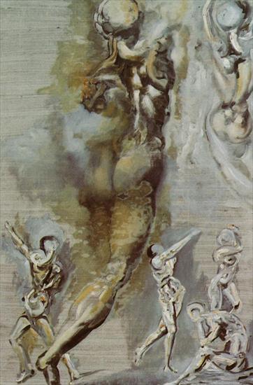 Salvador Dali - ponad 620 - 1982_37_Untitled - Nude Figures after Michelangelo, 1982.jpg