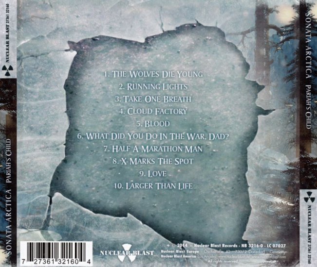 CD BACK COVER - CD BACK COVER - SONATA ARCTICA - Pariahs Child.jpg