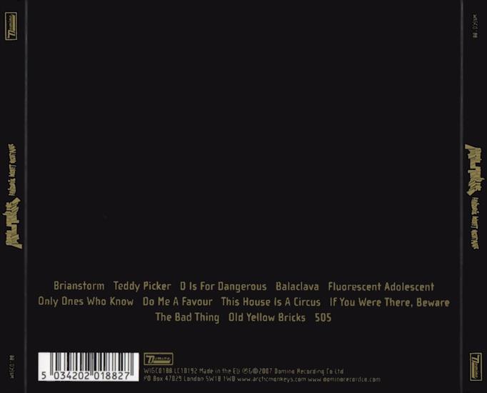 Arctic Monkeys-Fav Worst Nightmare2007CDSkidVidCov - Arctic Monkeys-Favourite Worst Nightmare Back.jpg