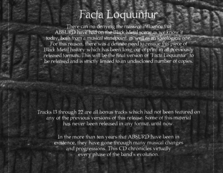 Absurd - Facta Loquuntur - ABSURD - 2002 - facta loquuntur - inlay.jpg