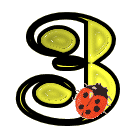 Żółte z biedronką - yellow-ladybird-number-3.gif