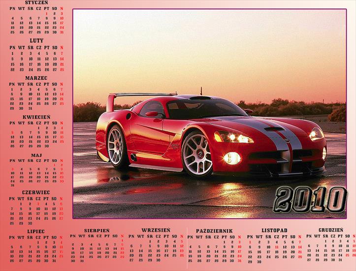 Kalendarze 2010 - KALENDARZ- 2010- samochody11.jpg