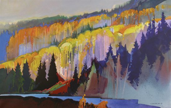 Inne - Autumn in Blue and Gold by Stephen Quiller, 2005.jpg