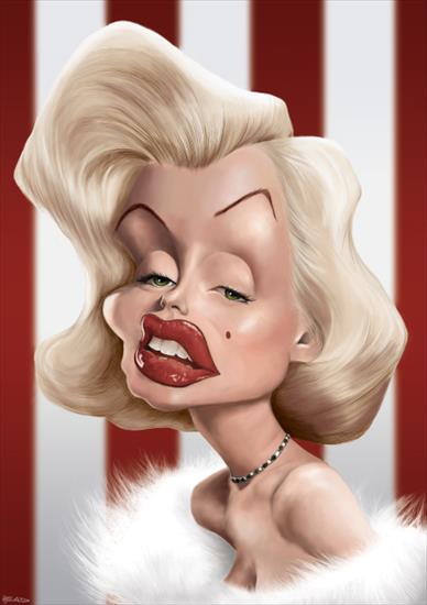 Znane postacie w karykaturze - Marilyn_Monroe_Caricature_by_manohead.jpg