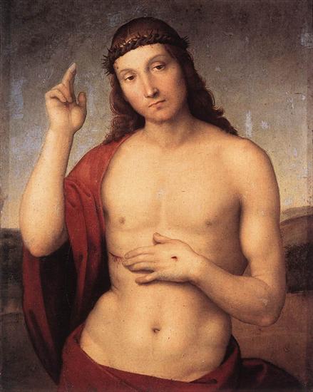 Paintings during ... - Rafael - Błogosławiący Chrystus -Pinacoteca Tosio Martinengo, Brescia 1506.bmp