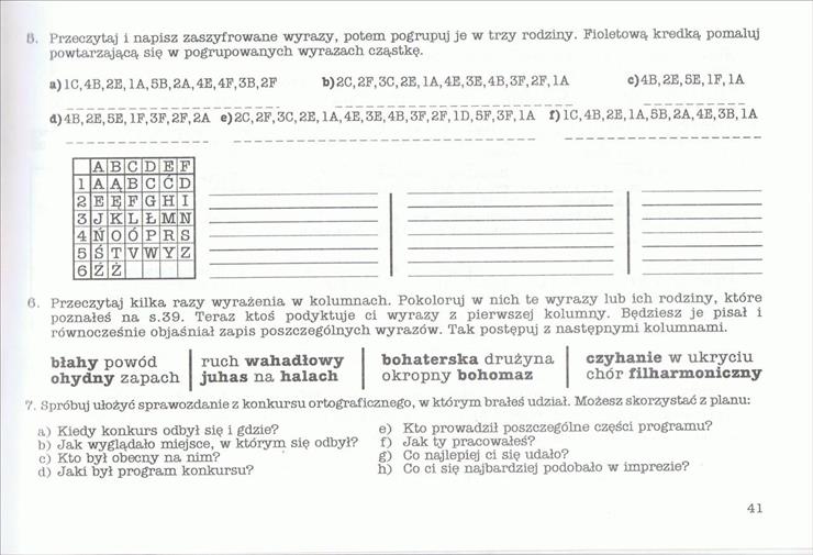 ortografia - ORTOGRAFIA KL1-4 -ZESZYT 4 CH-H 41.JPG
