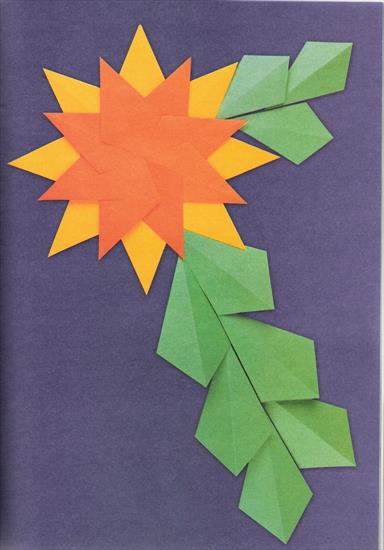 Origami - kwiat ozdobny origmi płaskie z kwadrata.jpg