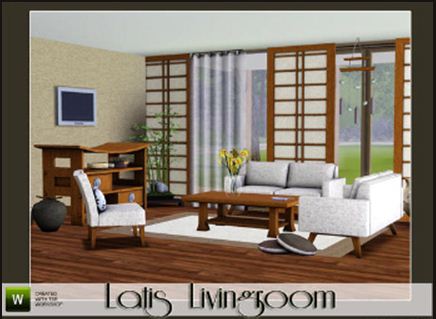 Sims 3 dodatki inne Meble - Latis Livingroom.JPG