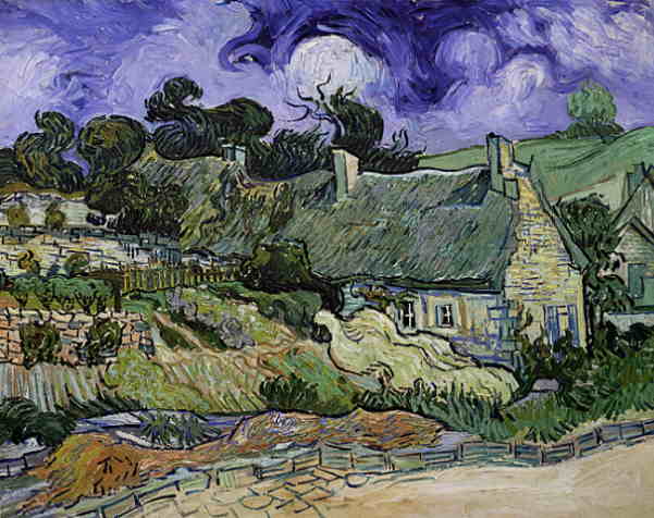 Galeria malarstwa - Vincent van Gogh słomiana chata w corvervil.jpg