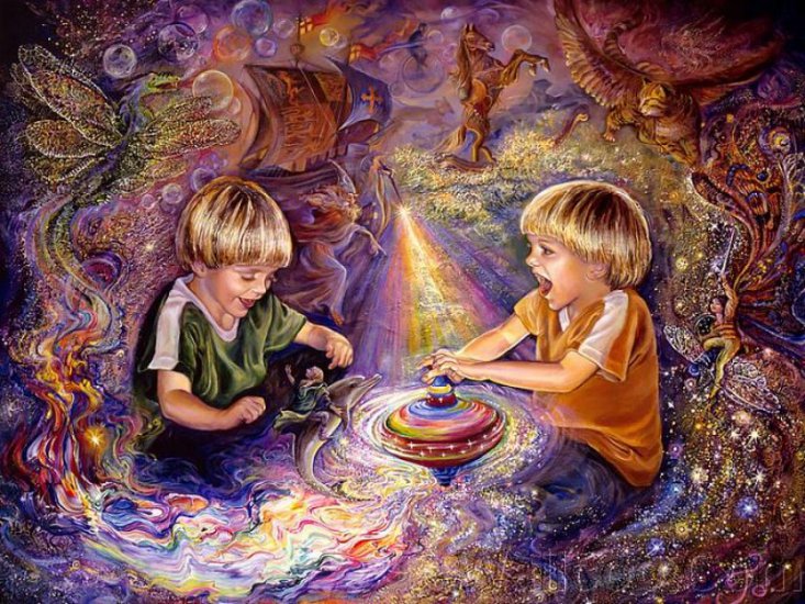 Dzieci 1 - 476573mystical_fantasy_paintings_kb_Wall_Josephine_The_Magic_Spinning_Top.jpg