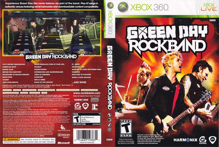 Okładki XBOX 360 - Green Day Rock Band.jpg