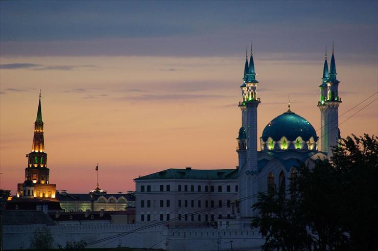 Architektura - Kul Sharif Mosque in Kazan - Russia sunset.jpg