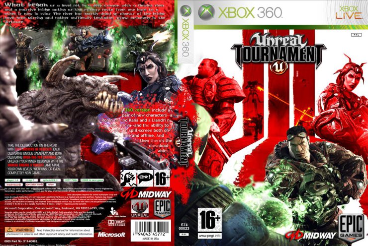 Okładki do gier Xbox360 - Unreal Tournament 3 Dvd-front.jpg